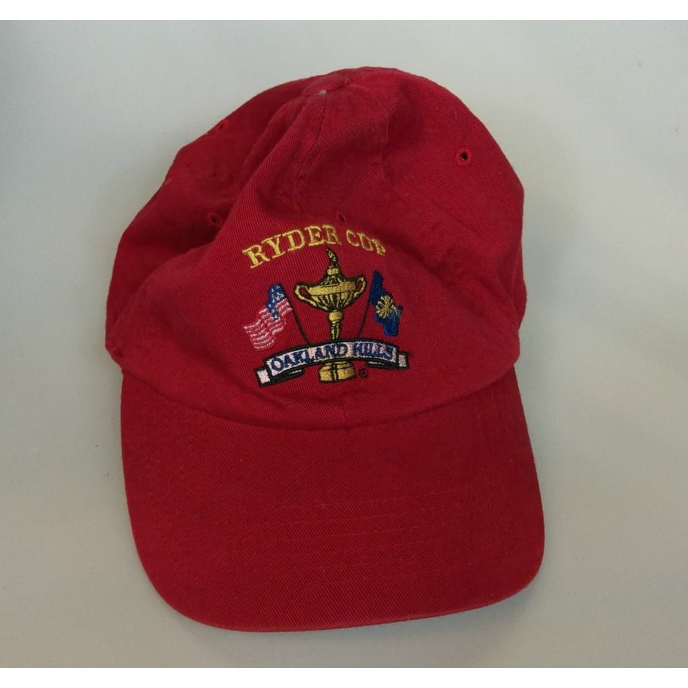 Vintage Ryder Cup Oakland Hills Red Hat Imperial Fitted 7–7⅝ Golf USA 2004 Flex
